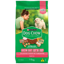 Ração Seca para Cães Purina Dog Chow Filhotes Papita Carne Frango e Arroz 1kg na Casas Bahia