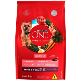 Ração Seca para Cães Purina One Adultos Minis e Pequenos Frango e Cordeiro 2kg na Casas Bahia