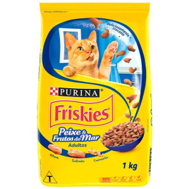 Ração Seca para Gatos Adultos Friskies Peixes e Frutos do Mar 1kg - Purina Nestlé na Extra