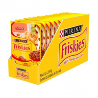 Ração Úmida Para Gato Adulta Sachê Purina - Friskies Carne Ao Molho 15 Unidades Com 85g na Magazine Luiza