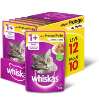 Ração Úmida Whiskas Sachê Frango Ao Molho Para Gatos Adultos - Leve 12 Pague 10 na Amazon