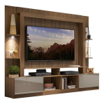 Rack Estante TV 65″ com Leds Berlim Multimóveis Madeirado/Lacca Fumê na Magazine Luiza