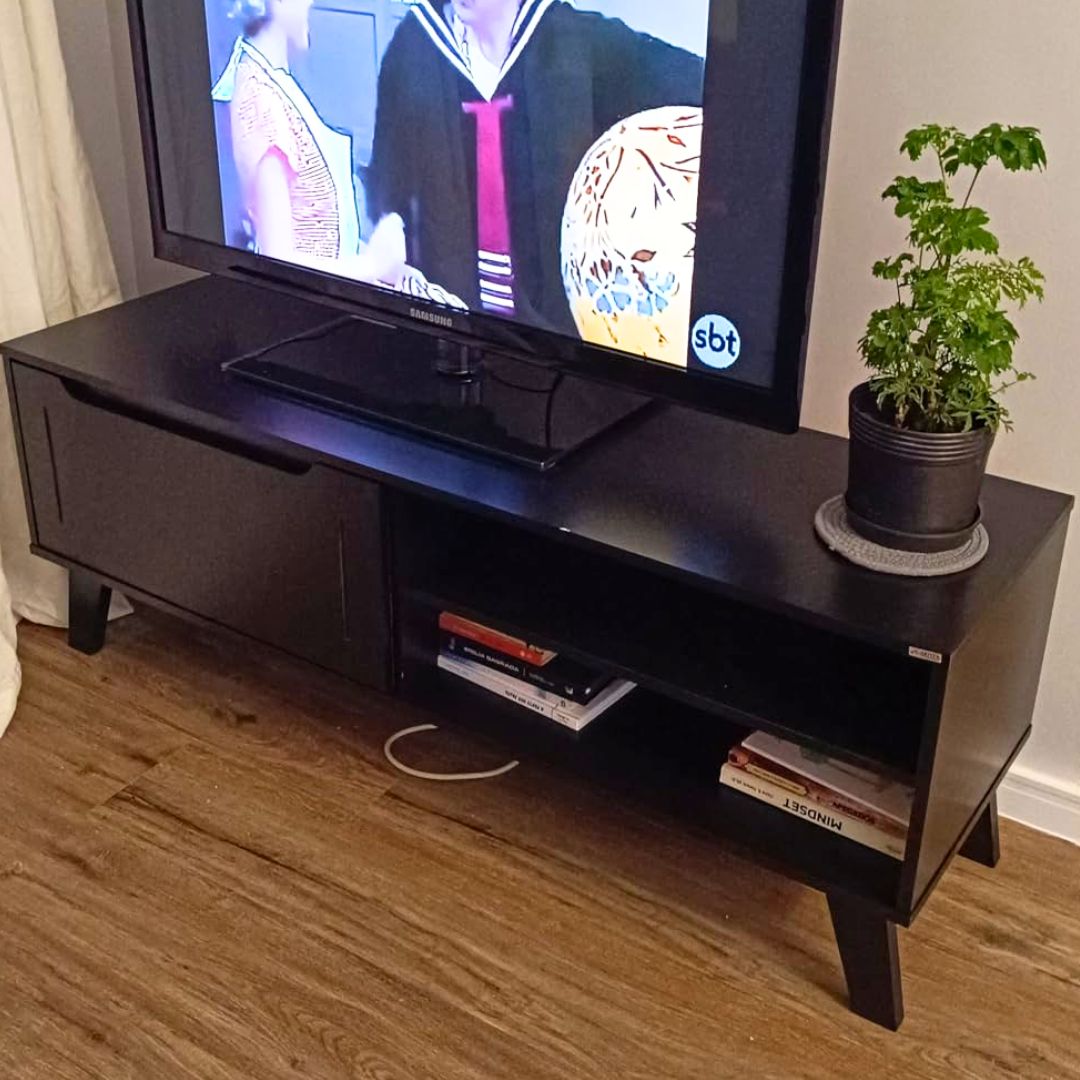 Rack para Tv ate 60″ com porta basculante LOTUS cor Preto – Artely na Amazon