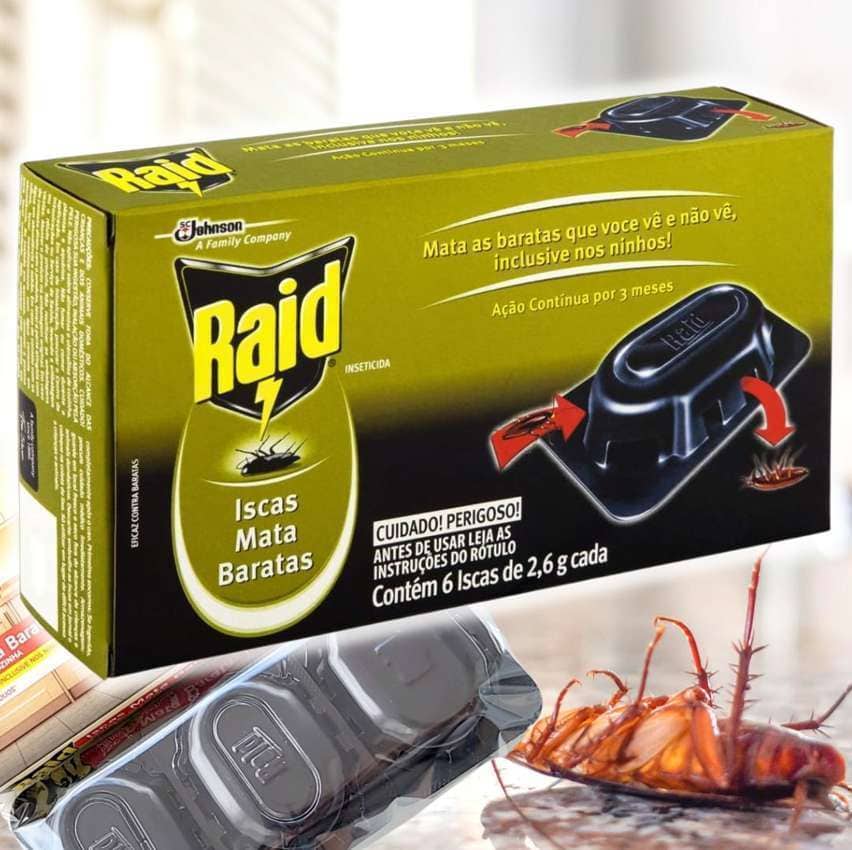 Raid Iscas Mata Baratas com 6 unidades na Amazon