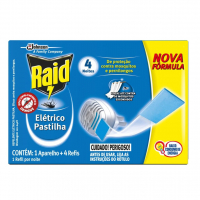 Raid Repelente Elétrico Pastilha Aparelho E Refil Com 4 Unidades na Amazon