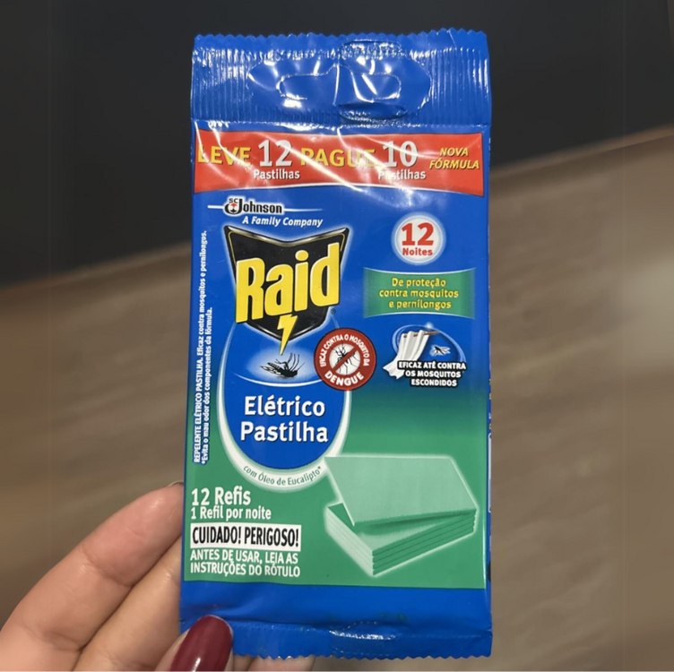 Raid Repelente Elétrico Pastilha Eucalipto Refil Leve 12 Pague 10 na Amazon