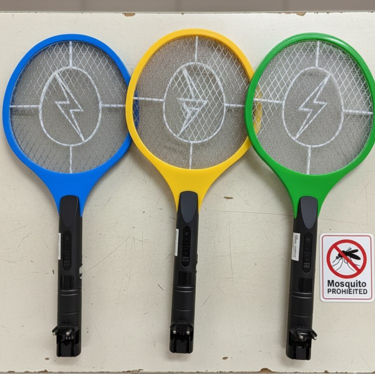 Raquete Elétrica Recarregável Bivolt 110/220v Mata Pernilongos, Mosquito e insetos em geral com Botão de Segurança e Led Indicador na Amazon