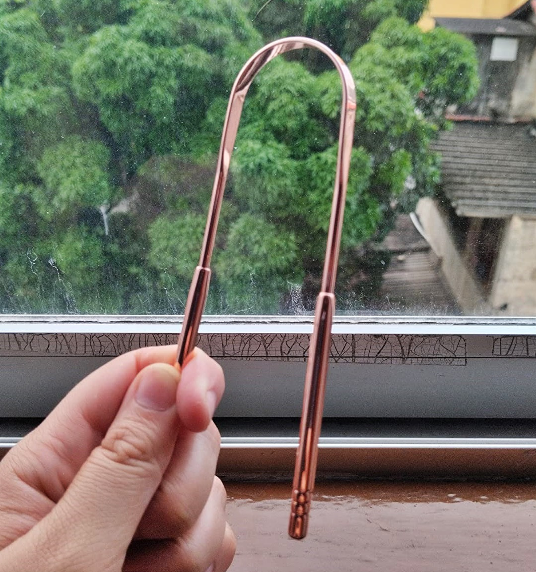 Raspador Limpador De Língua De Cobre Puro Higienizador Higiene Bucal Remove Bactérias E Mal Odores na Amazon