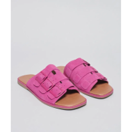 Rasteira 3 Fivelas - Fucsia na Soulier