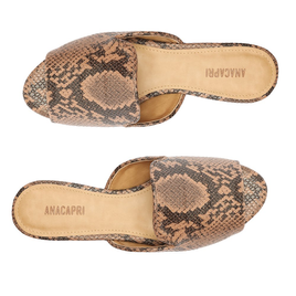 Rasteira Nude Anacapri Snake Flat na ZZ Mall