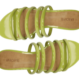 Rasteira Verde Anacapri Campestre Tiras Múltiplas - ZZ Mall na ZZ Mall