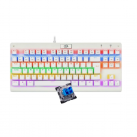 Redragon, K568W-R (PT-BLUE), Teclado Mecânico Gamer Dark Avenger, Rainbow Switch, Branco Lunar White na Amazon