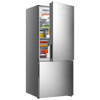 REEMBALADO: Geladeira Hisense Botton RB-52W Frost Free 397L Inox Look - 220V na Ponto