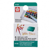 Refil De Aquarela Em Pastilha Koi Uso Profissional, Verde Ftalocianina na Amazon