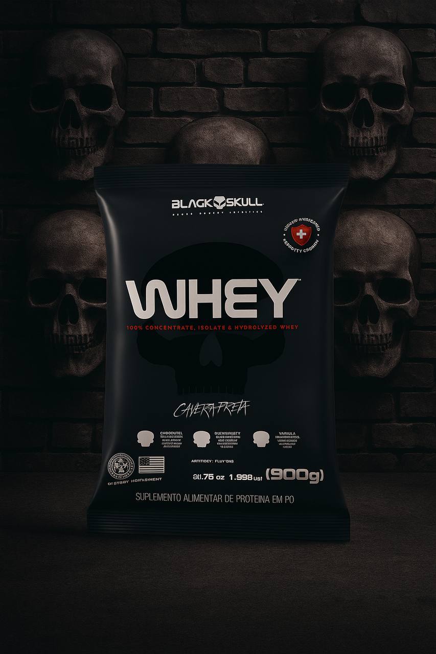 Refil Whey Chocolate 900G, Black Skull na Amazon