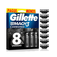 Refils Para Barbear Gillette Mach3 Carbono Carga Para Aparelho De Barbear Com Carvão Ativado 8 Uds na Amazon