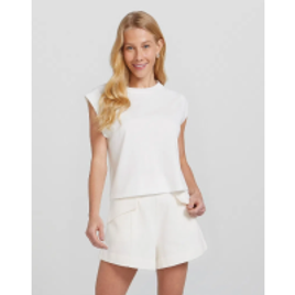 Regata Básica Feminina Regular Muscle Tee Off White - Hering na Outlet Espaço Hering