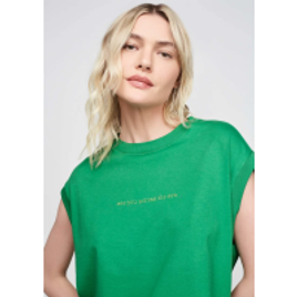 Regata Muscle Tee Em Malha Com Bordado - Verde na DZARM Hering