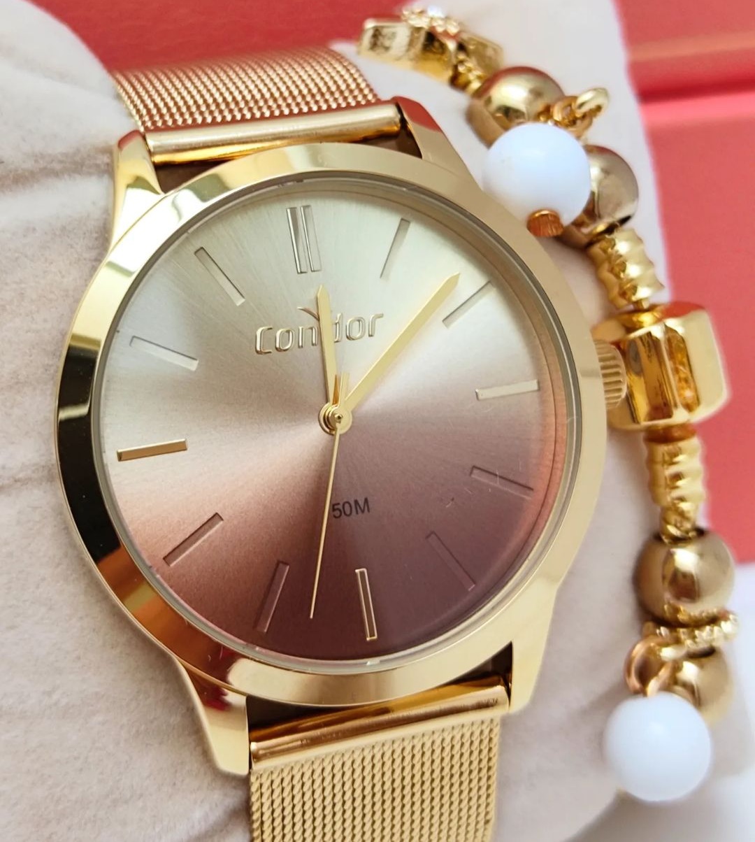 Relógio Condor Feminino Fast Fashion Dourado – COPC21JDB/4M na Amazon