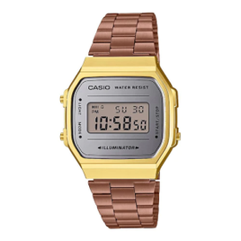 Relógio Feminino Digital Casio Vintage A168WECM-5D - Rosê na Casas Bahia