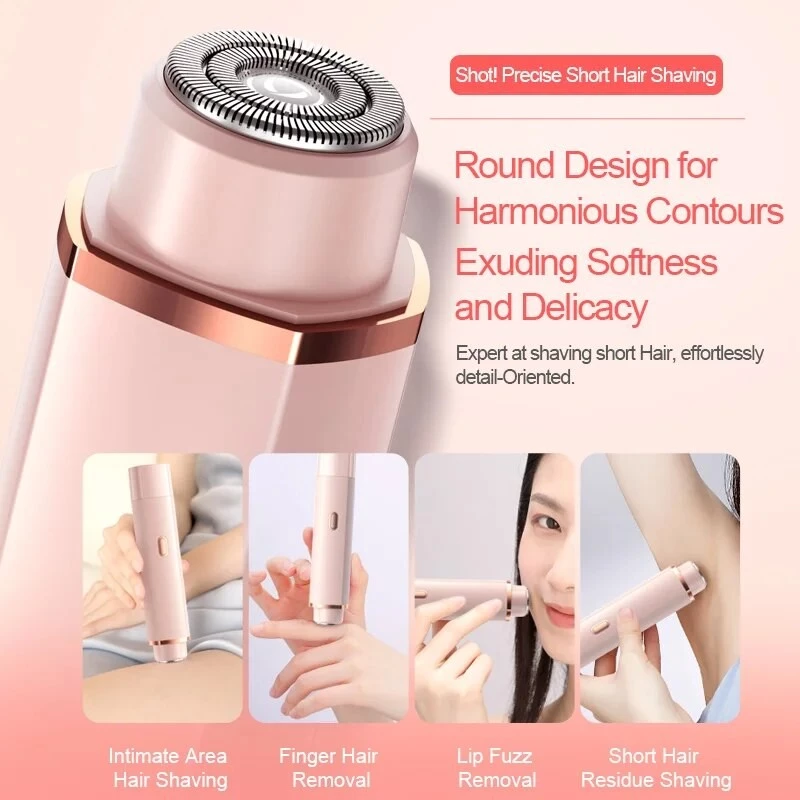 Removedor De Pêlos Feminino Cabeça Dupla Barbeador Privado Aparador Púbicos Navalha Elétrica 2 Em 1 Molhado/Seco Cabelo na Shopee