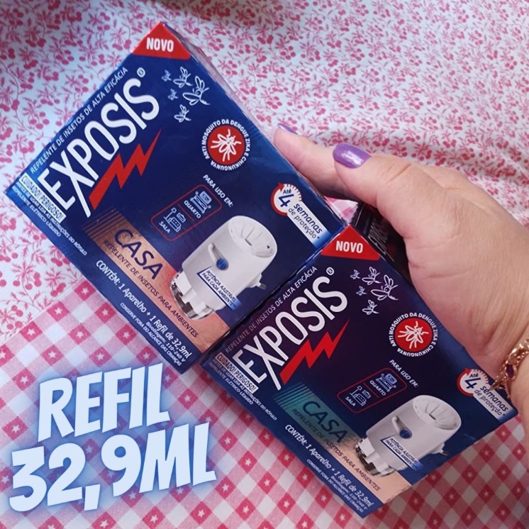 Repelente Elétrico Exposis Casa Aparelho e Refil 32.9ml, Exposis na Amazon