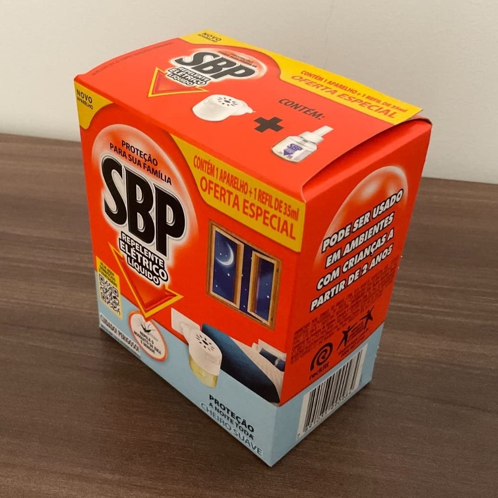 Repelente Elétrico Líquido SBP 45 Noites Cheiro Suave Novo Aparelho + Refil na Amazon
