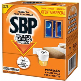 Repelente Elétrico Líquido SBP 45 Noites Novo Aparelho + Refil na Amazon