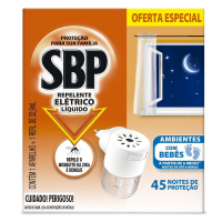 Repelente Elétrico Líquido SBP 45 Noites Novo Aparelho + Refil na Amazon
