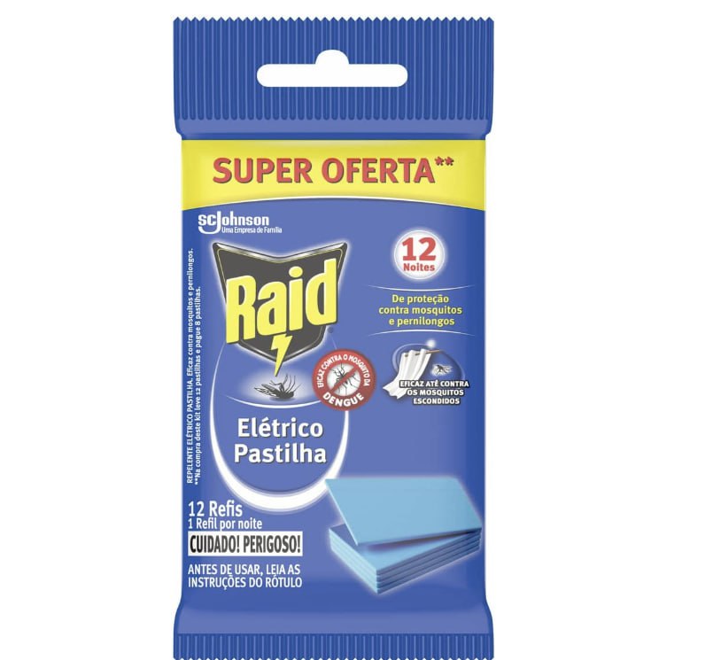 Repelente Elétrico Pastilha Raid na Amazon