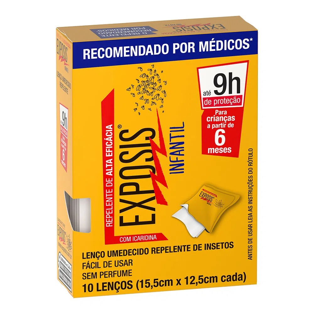 Repelente Exposis Infantil Lenço Umedecido, Exposis na Amazon