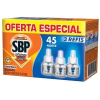 Repelente Líquido Elétrico SBP Refil - Caixa C/ 3 Unidades 35ml Cada na Amazon