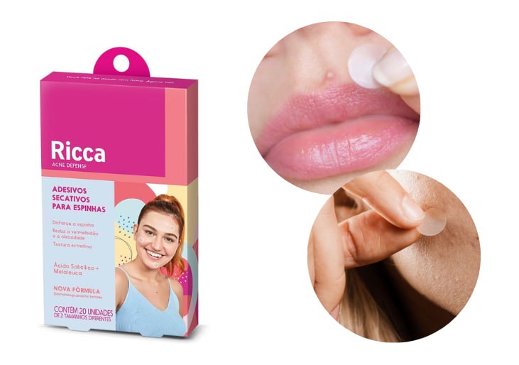 Ricca Adesivo Secativo para Acne – Transparente na Amazon
