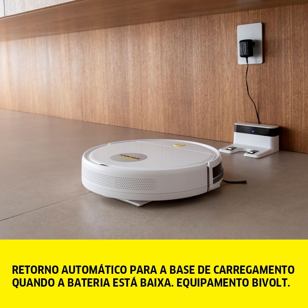Robô Aspirador de Pó Karcher RCV 1 controle remoto 3 modos de limpeza sensor anti-queda e de colisão – Bivolt na Amazon