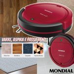 Robô Aspirador de Pó MultiClean, Mondial, Vermelho/Preto, 30W na Amazon