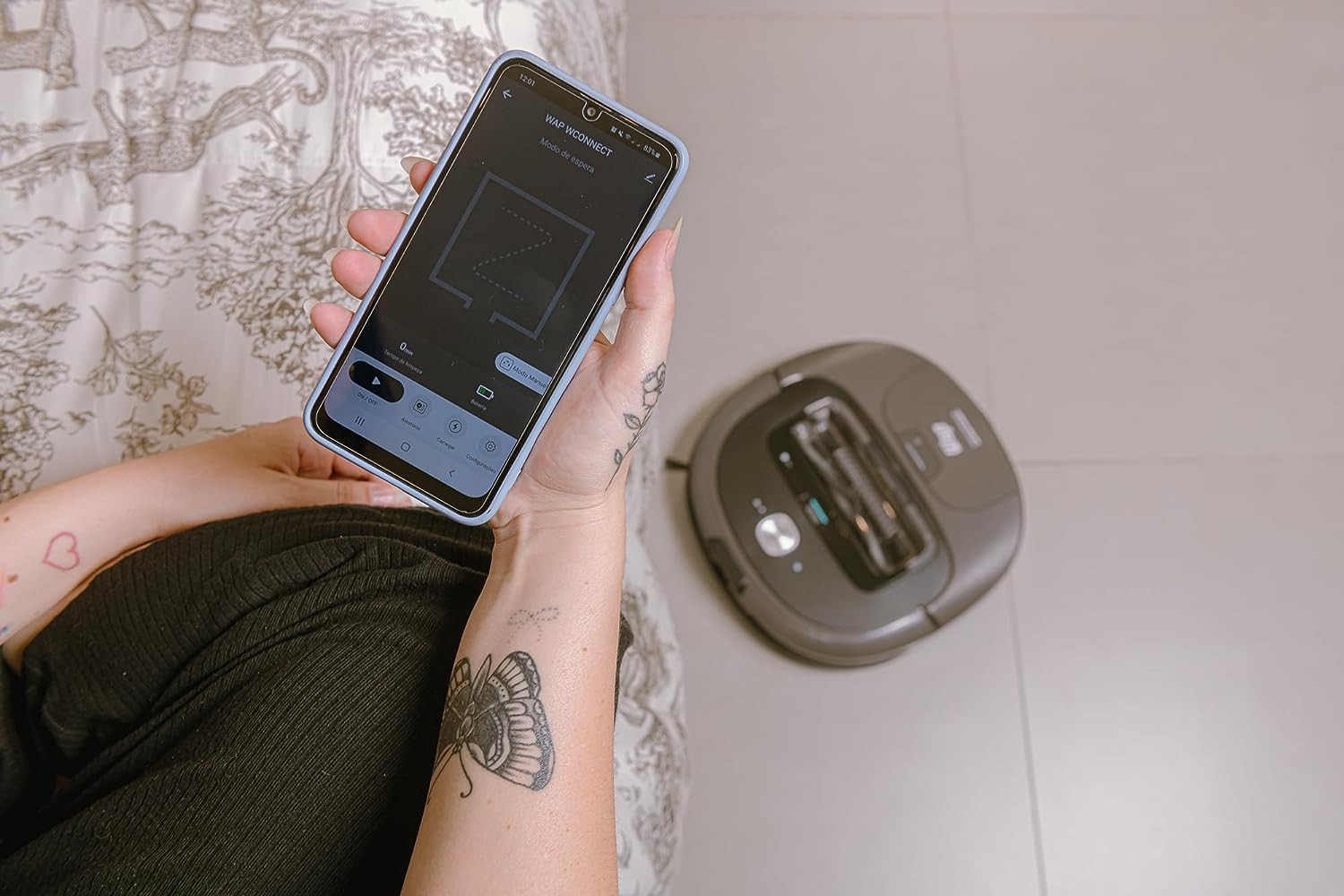 Robô Aspirador de Pó WAP ROBOT WCONNECT Amazon Alexa Google Assistente Wifi Comando de Voz Automático Inteligente Varre e Passa Pano com Controle Remoto e Base de Auto Recarga Bivolt na Amazon