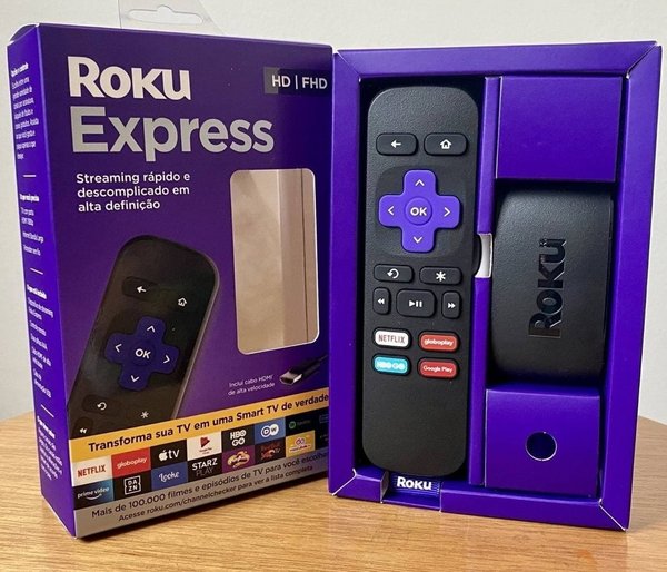 Roku Express Dispositivo Streaming Player, Full HD, Conversor Smart TV, com Controle Remoto – 3930BR na Magazine Luiza