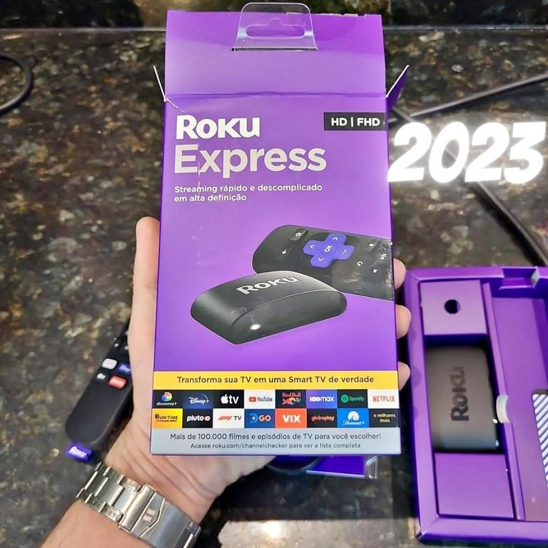 Roku Express | Dispositivo de streaming para TV HD/Full HD compatível com Alexa, Siri e Google. Inclui Cabo HDMI Premium na Amazon
