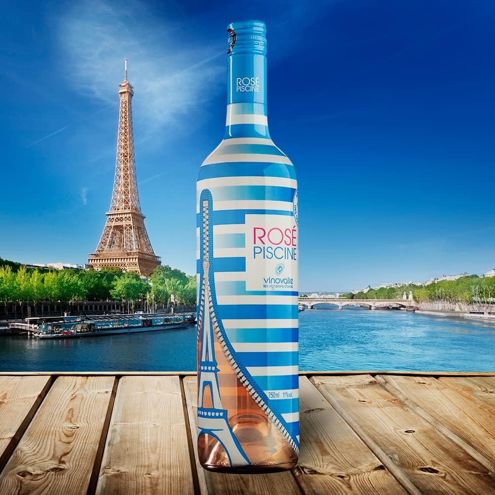 Rose Piscine Stripes Vinho Francês Edição Paris 750ml na Amazon