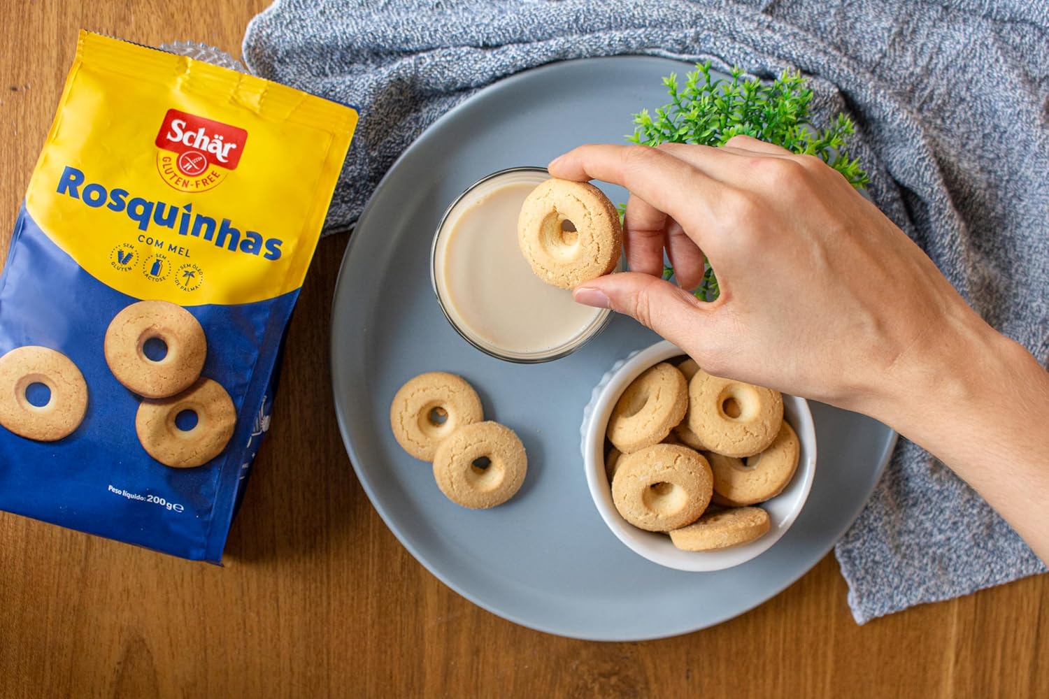 Rosquinhas com Mel Hoops Schär na Amazon