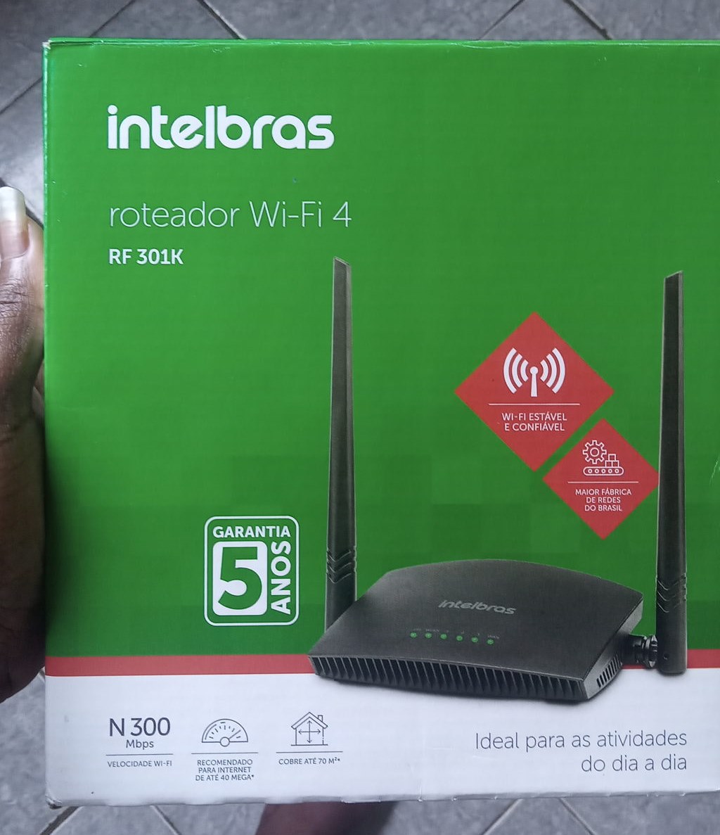 Roteador Intelbras RF 301K CKD Wi-Fi 4 – N 300 Mbps na Casas Bahia