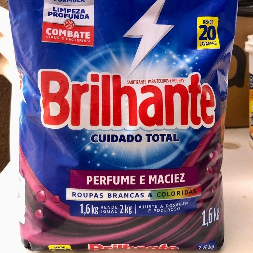 Sabão em Pó Brilhante Cuidado Total Roupas Brancas - e Coloridas Original 1,6kg na Magazine Luiza
