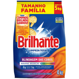Sabão em Pó Brilhante Roupas Brancas e Coloridas Blindagem das Cores - 4kg na Ponto