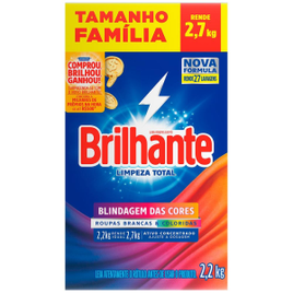 Sabão em Pó Brilhante Roupas Brancas e Coloridas Limpeza Total - 2,2 kg na Casas Bahia