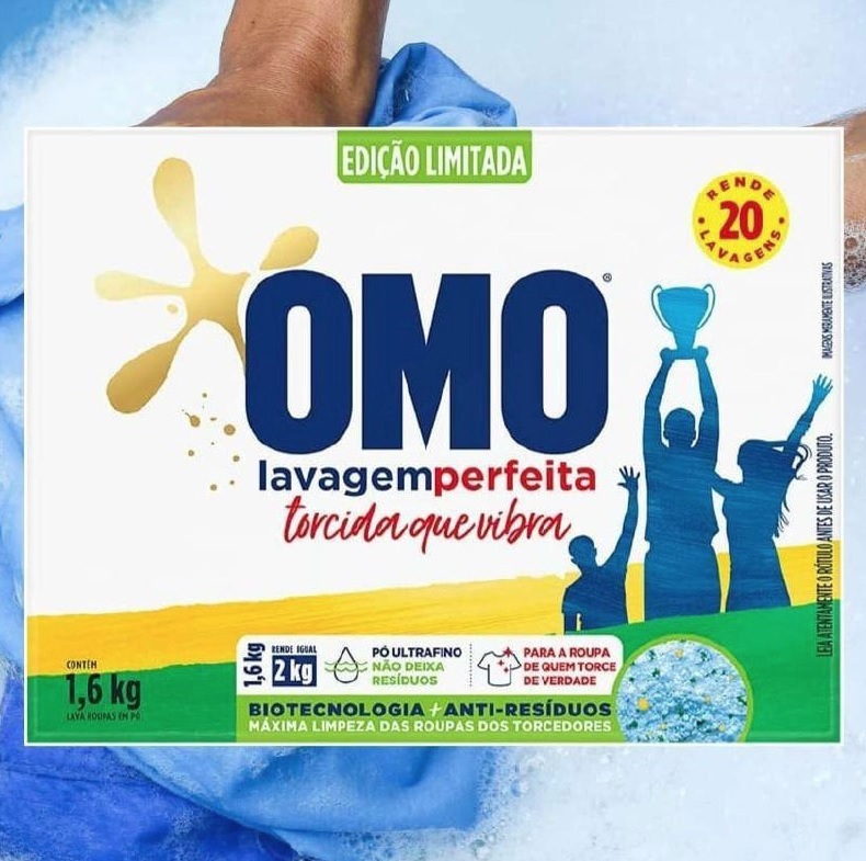 Sabão em Pó Omo Lavagem Perfeita 1.6kg – Edição Limitada (Embalagem pode variar) na Amazon