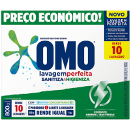 Sabão em Pó Omo Lavagem Perfeita Sanitiza e Higieniza - 800g na Extra