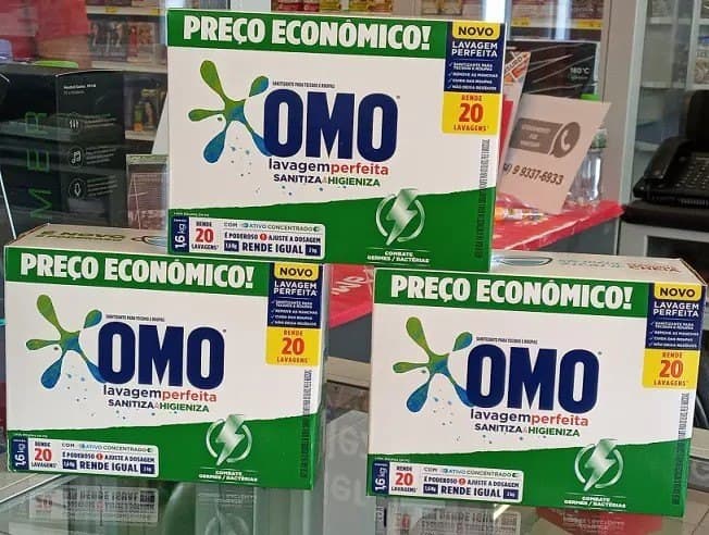 Sabão em Pó Omo Lavagem Perfeita - Sanitiza e Higieniza Concentrado 1,6kg 3 Unidades na Magazine Luiza