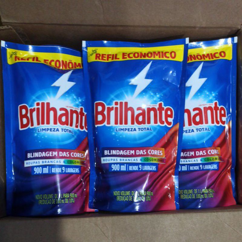 Sabão Liquido Brilhante Limpeza Total Refil 900 Ml na Amazon