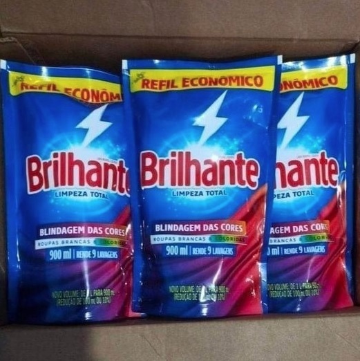 Sabão Liquido Brilhante Limpeza Total Refil 900ml na Amazon