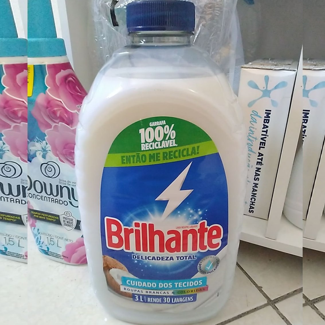 Sabão Líquido Brilhante Roupas Brancas e Coloridas Delicadeza Total – 3L na Ponto